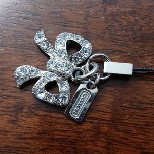 Coach Accessories - Coach silver rhinestone bow cellphone charm Coach Accessories - Coach silver rhinestone bow cellphone charm